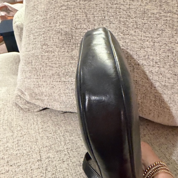 Elegant Black Vintage Leather Women's Bag includes charm 9x8 - Picture 8 of 12